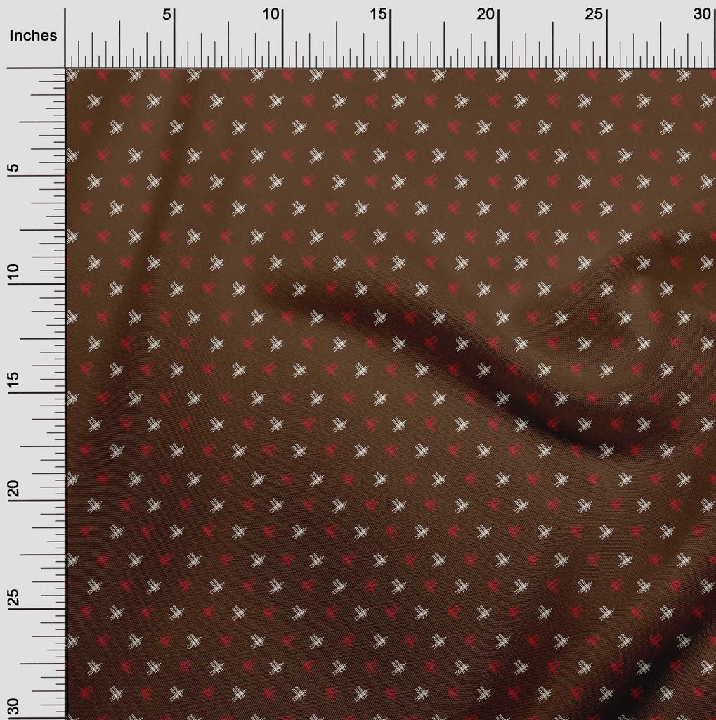 oneOone Cotton Flex Fabric Hash Sign Kasuri Print Fabric BTY 40 Inch Wide