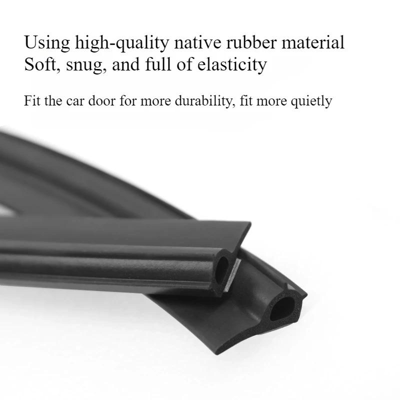 Car Door Sill Sealing Strip for Tesla Cybertruck 2025 Rubber 4PCS Soundproofing Strip Door Seal Soundproof Kit Car Accessories