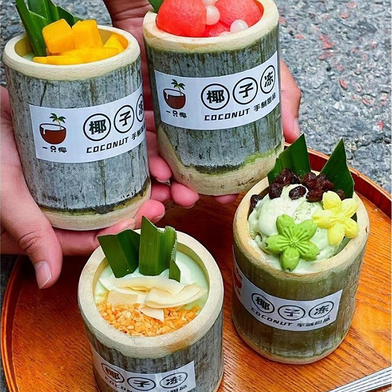 Natural Bamboo Cup Home Decoration Keys Pens Storage Creative Handmade Crafts