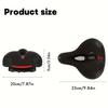 Bike Seat Bicycle Saddle with Taillight Mountain Cushion Bicycle Big Butt Widened Soft Saddle Comfortable Seat Bike Accessories