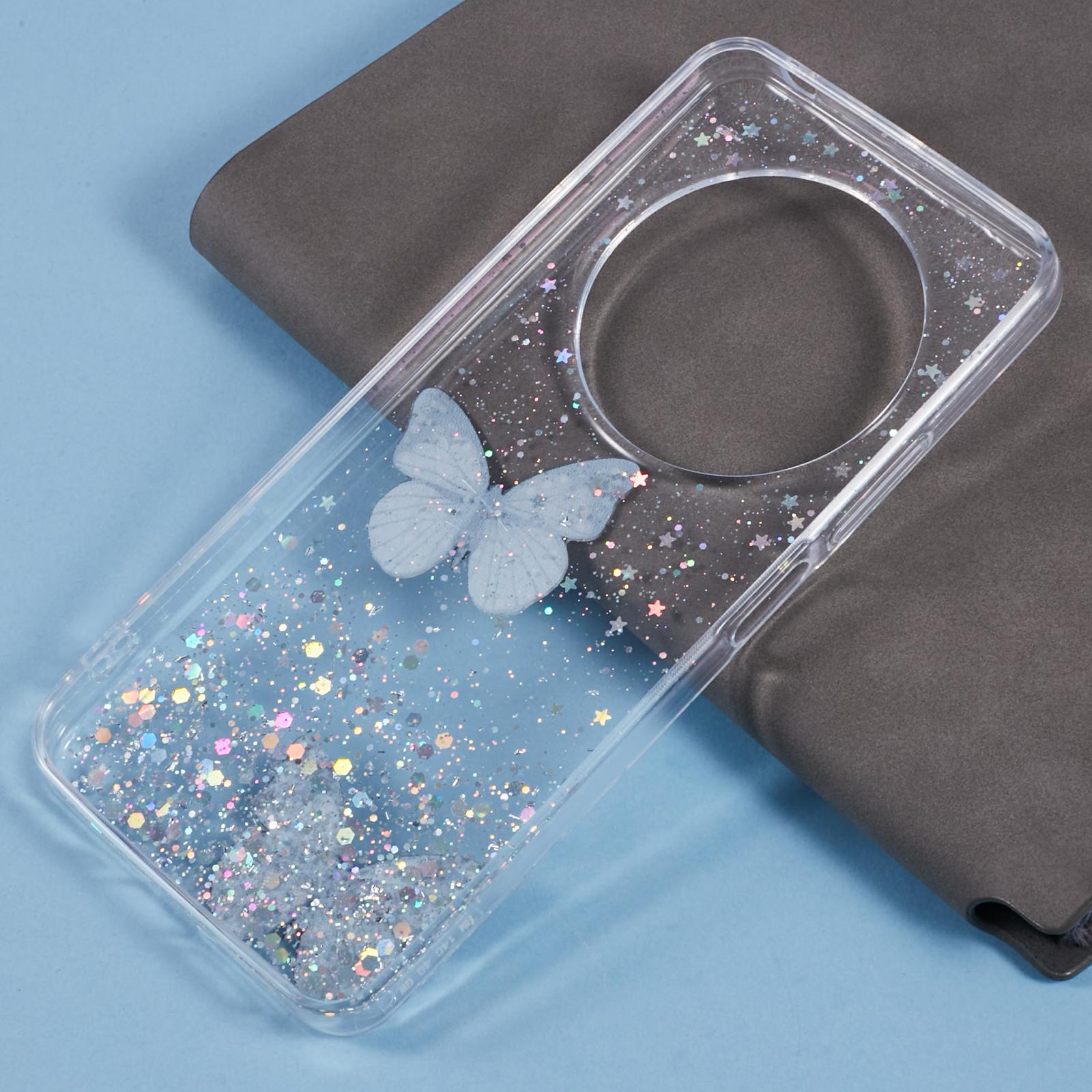 

For Xiaomi Poco C75 4G/Redmi 14R 5G/Redmi 14C 4G Case Epoxy PVC Butterfly TPU Aesthetics Phone Cover Black