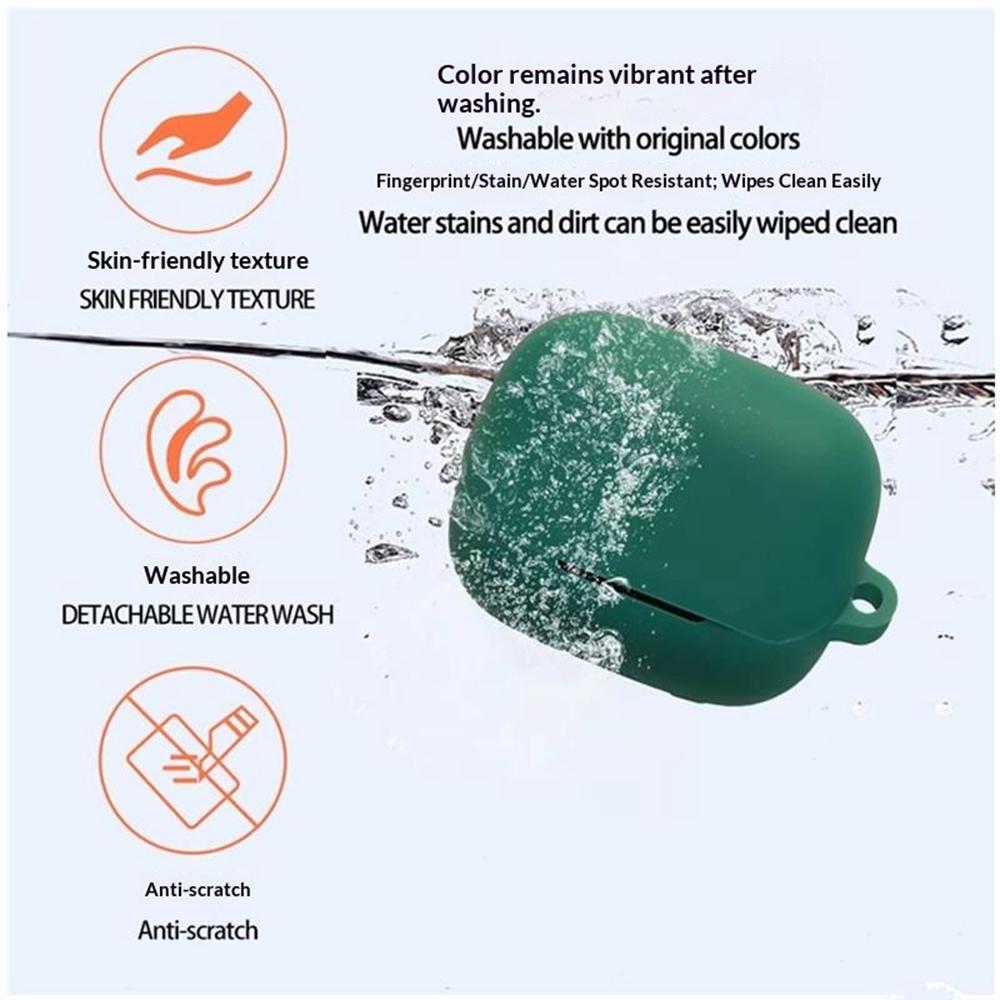 For Honor Earbuds 4 Silikonhülle Kabellose Ohrhörer Schutzhülle mit Anti-Verlust-Schnalle