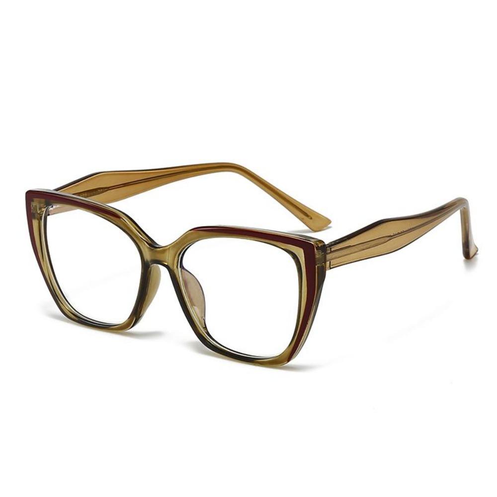 New Anti-Blue Light Glasses for Women Pc Core Legs Fashion Retro Plate Color Flat Mirror Can Be Equipped with Mirror 5704