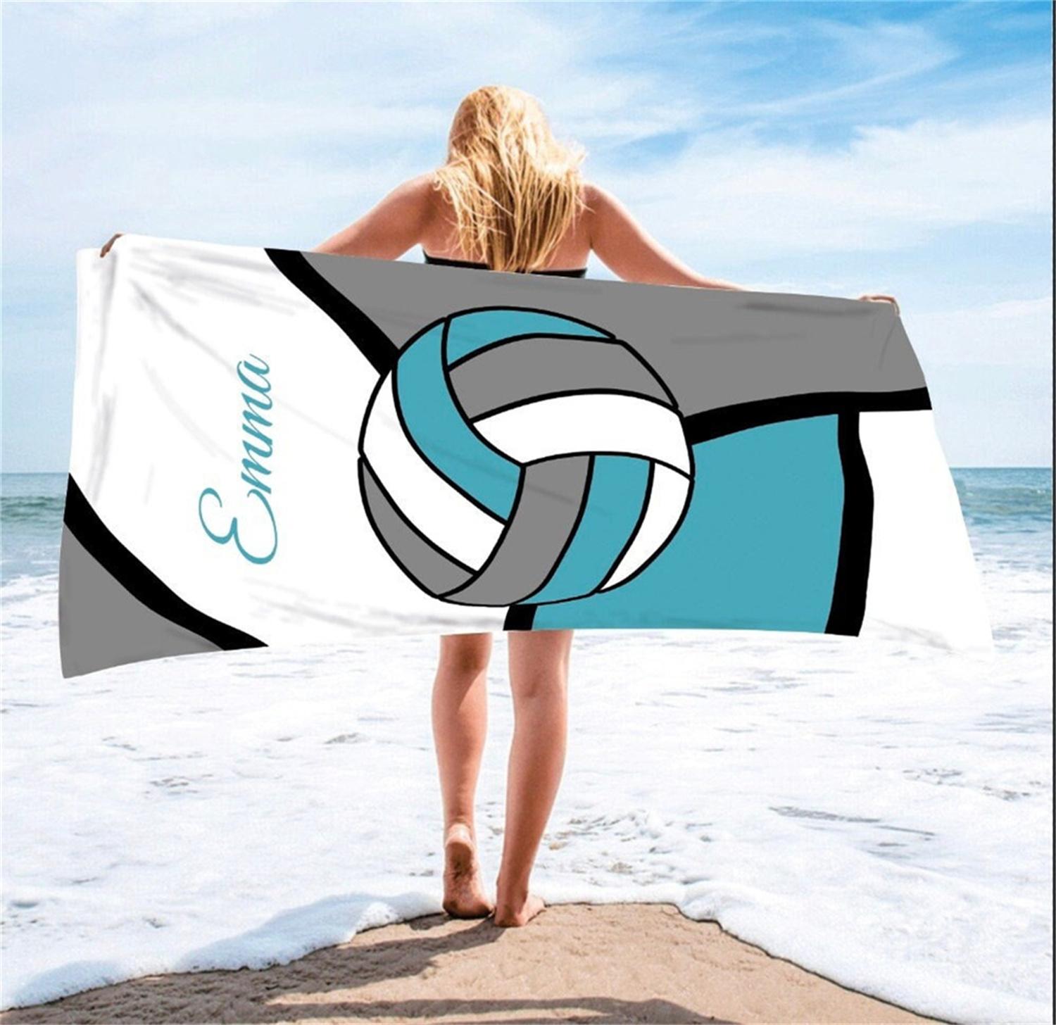 Shanika Chen 3D Beach Towel New Volleyball Team Towel Bath Towels Gift Swimming For Pool Vacation