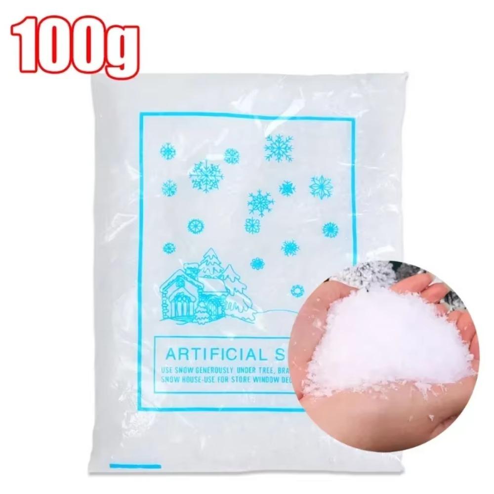 White Artificial Snow Powder Fake Snow Flakes Xmas Tree Fluffy Snowflake Christmas New Year Party Decoration Winter Scene Props
