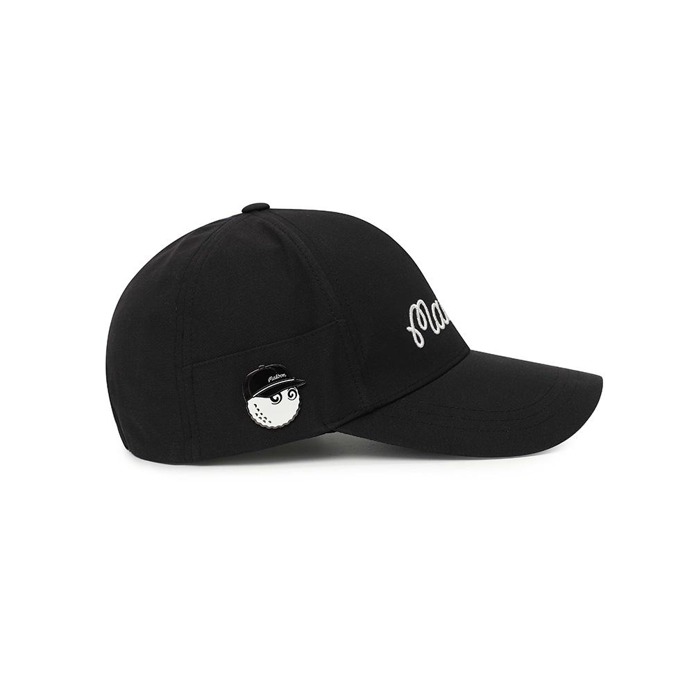 MALBON GOLF Side Panel Ball Marker Ball Cap Black (Man)