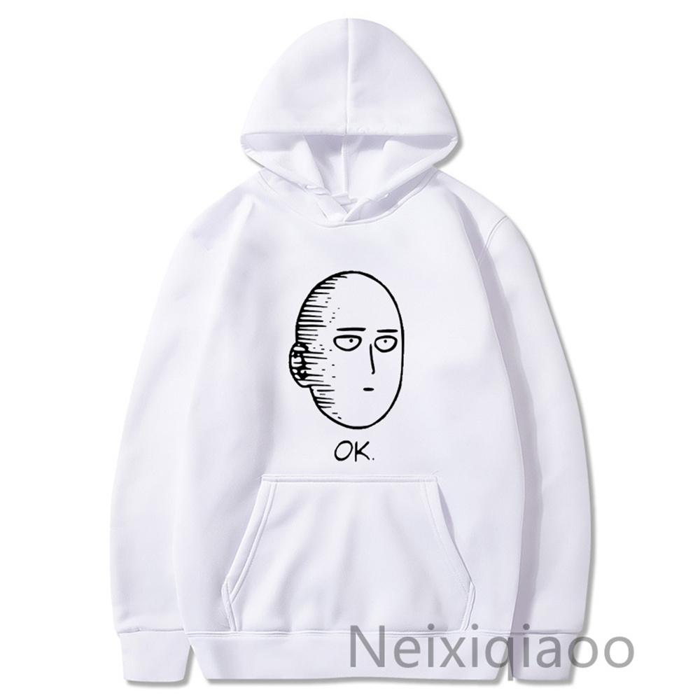 

Loose popular anime one-punch man Saitama hoodie Harajuku top sportswear spring and autumn unisex clothing harajuku L