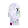 Set costum de om de știință nebun de Halloween cu material din poliester pentru copii și adulți