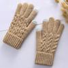 Windproof Cycling Driving Gloves Touch Screen All Finger Gloves Daily Short Mittens  Winter