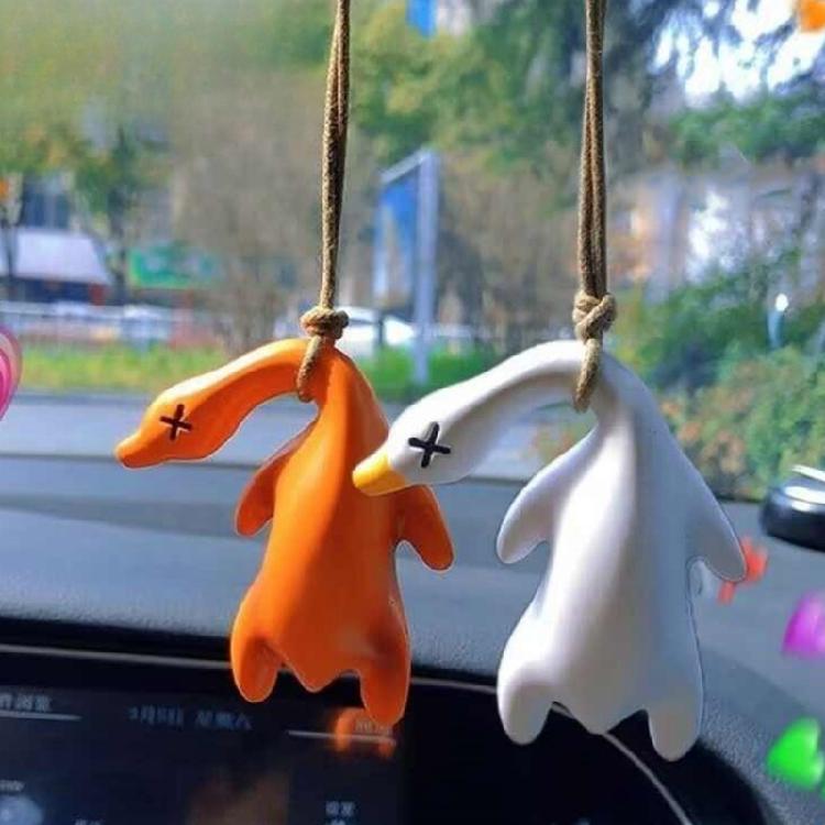 2PCS Roast Duck Pendant Duck Bag Adornment Keychain Accessories Plastic Texture Perfect for Adding a Touch to Any Space