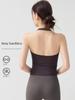 V-Neck Halter Sports Tank Top for Women with Chest Pads, Backless, Slimming Fitness Bra for Running, Pilates, Yoga, Beautiful Back, Summer