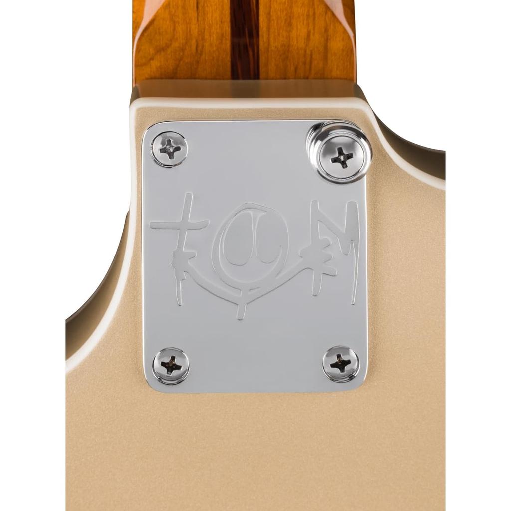 DeLonge Starcaster Rosewood Fingerboard Chrome Hardware Satin Shoreline Gold Fender Tom DeLonge Fender/Tom