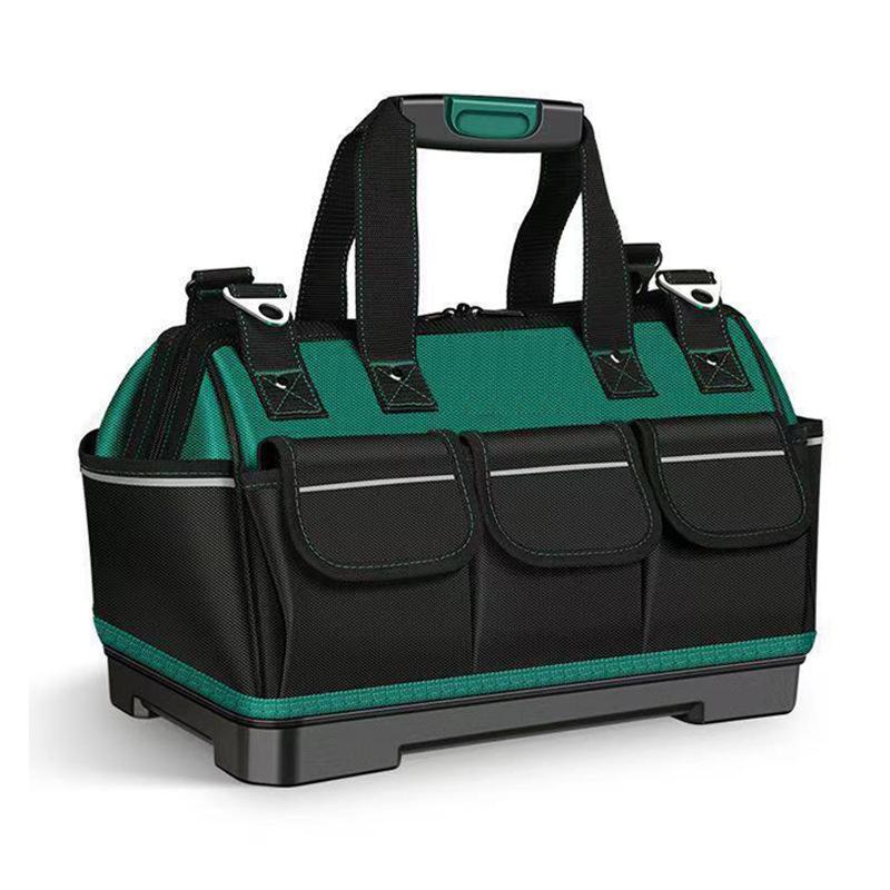 Multifunctional Wear-Resistant Handheld Electrician Tool Bag - Durable Canvas Crossbody with Thickened Oxford Cloth for Repair and Installation.