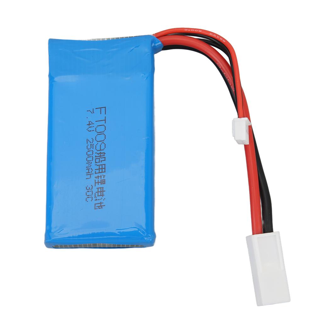 RC Lithium Battery 7.4V 2500mAh High Capacity Remote Control Boat Battery For Feilun FT009 Speedboat