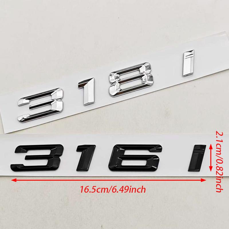 Logo Stile Auto 3D ABS Cromato Nero 316i 318i Emblema Baule Posteriore Adesivo Per BMW Serie 3 E36 E46 Accessori Auto