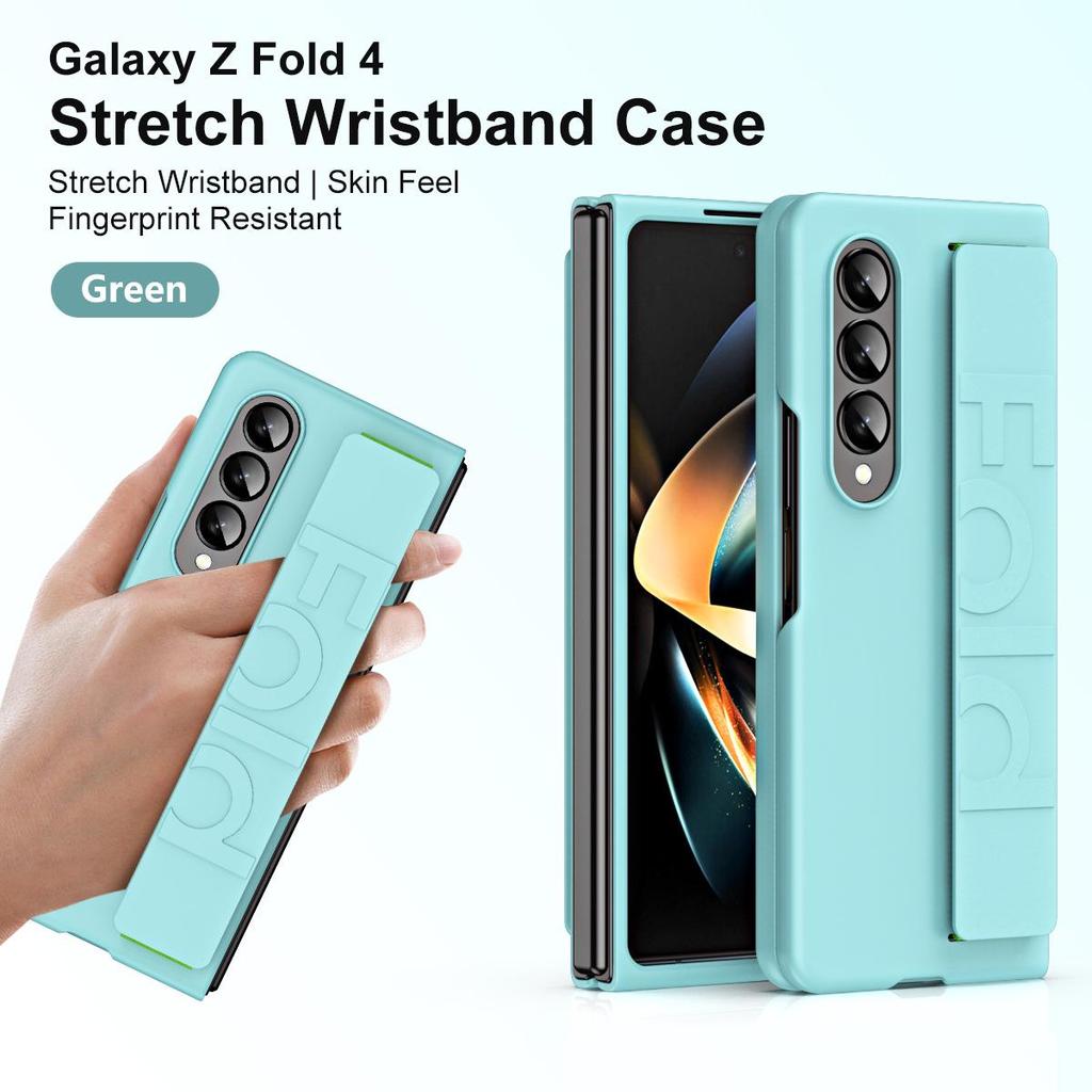 "Protective Case with Elastic Wristband for Samsung Z Fold6/5/4/3/2 - Anti-Fall, Folding Screen Compatible"