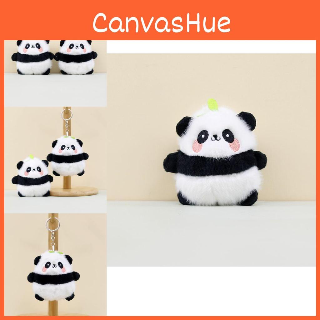 Charming Panda Plush Keychain Cute Short Plush Panda Doll Adorable Bag Accessory