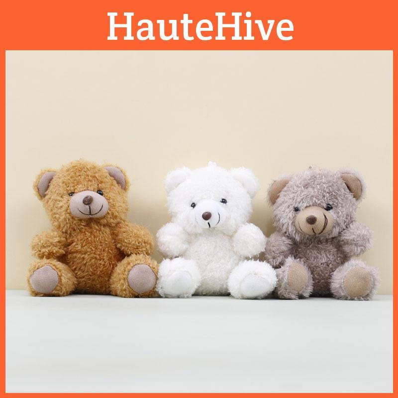 Nøkkelring Teddybjørn Søt Tegneserie Barn Ryggsekk Dekorativt Anheng Plysjdukke