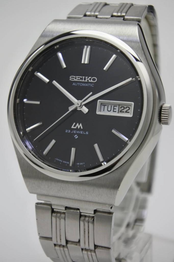 A renowned 1975 SEIKO Lord Matic 23 automatic winding manufactured at the Suwa recently serviced and in excellent Japanese-made timepiece 5606-8090
