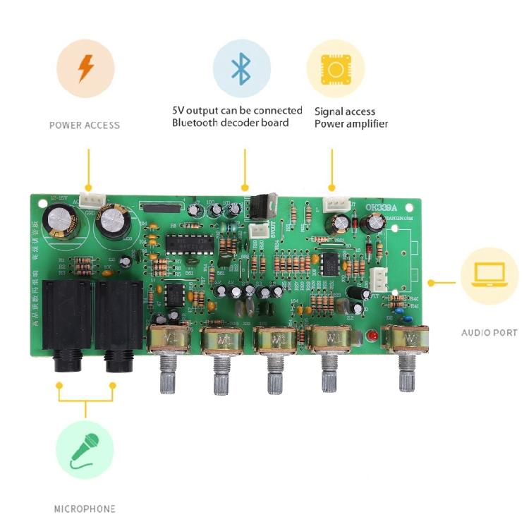 PT2399 Tone Board Preamp Tone Controller For Amplifier Board Pre-amplifier TL074