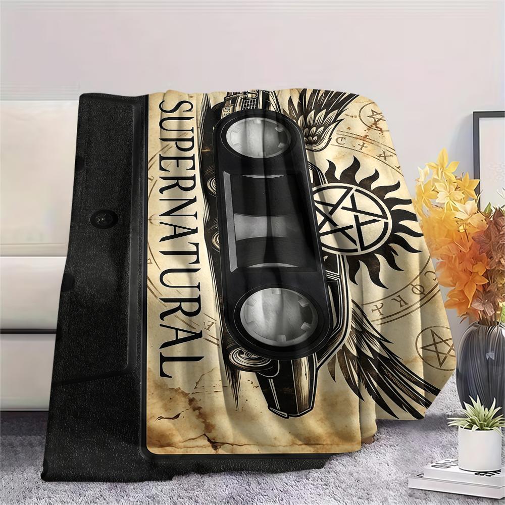 Alien and Supernatural Print Flannel Blanket,High quality Comfortable for All Seasons,Home Decor,Warmth and Comfort,Perfect for Christmas Gifts