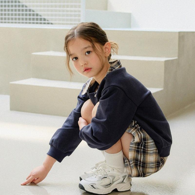  Olivan  School Symbol Skirt Top And Bottom Suit  Navy 