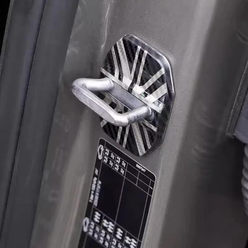 4/2Pcs Stainless Steel Car Door Lock Cover Interior Accessories for Mini Cooper Countryman Clubman R55 R56 R60 F54 F55 F56 F60