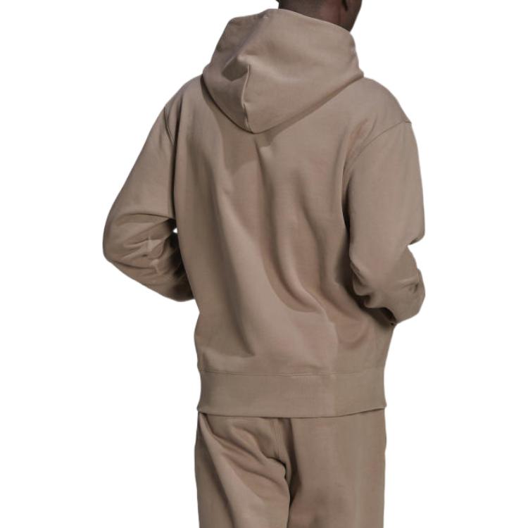 adidas Originals Trefoil Solid Color Hoodie Sweatshirt Men Tops Brown HN6932