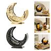 Curved Moon Metal Snacks Platter Dishwasher Safe Surfaces Ornamental Kitchenwares For Candy Appetizers Home Decoration