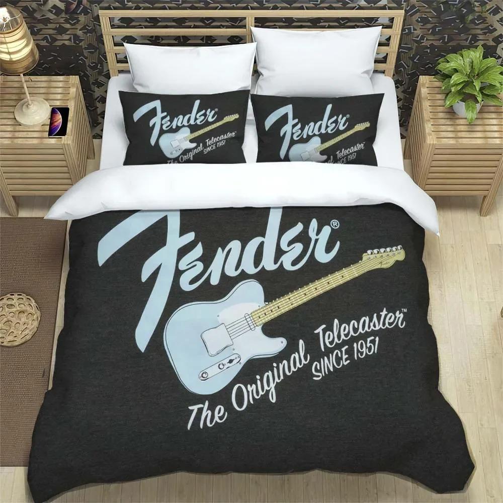 Fender Musik Gitarre Fashion 3D Printed Bedding Queen Bedding Set Customized King Size Bedding Set Soft And Comfortable