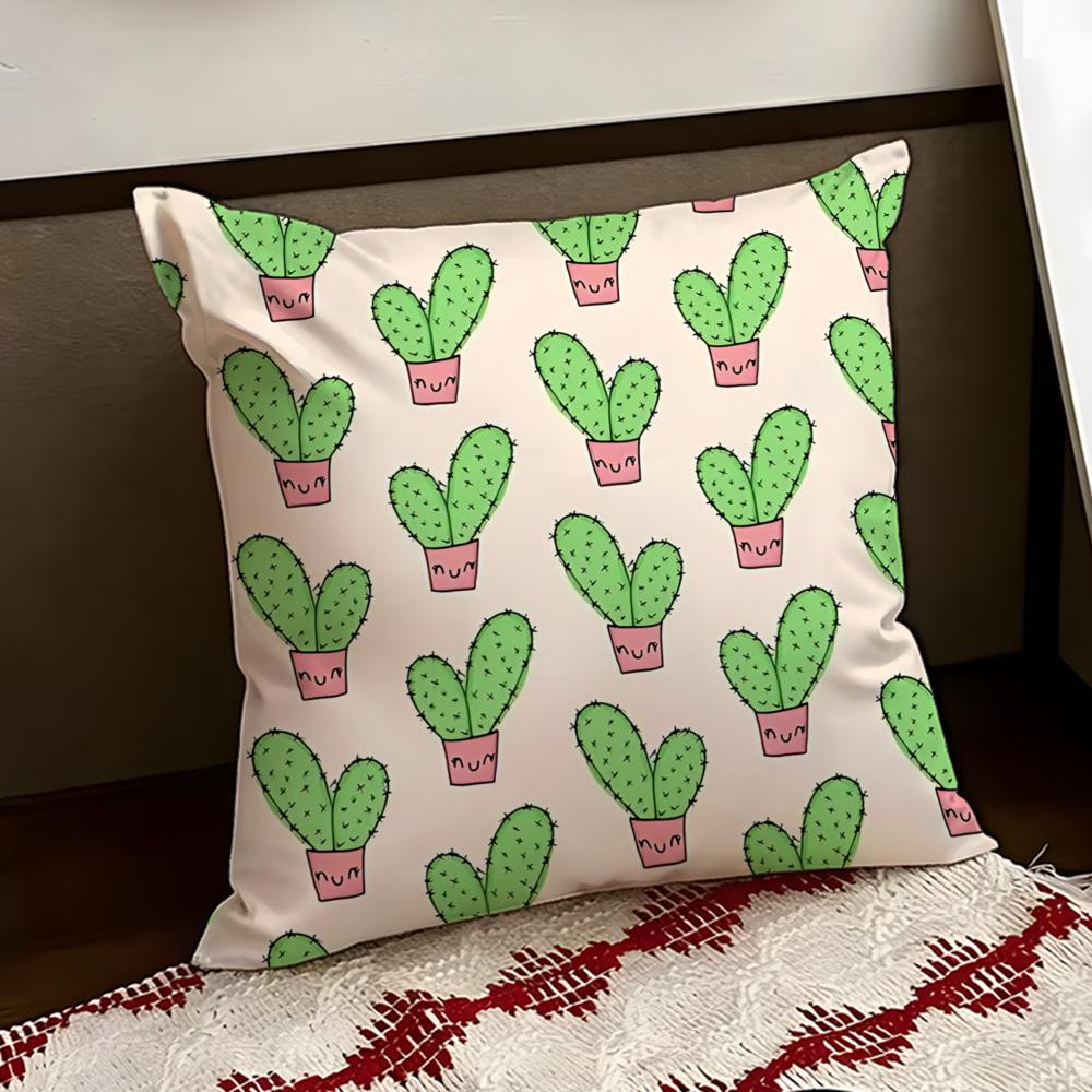Prickly Cactus Cushion Cover Reversible Soft Durable Pillow Cover Home  Car MultiScene Use for Daily Comfort