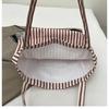 Ctrast Color Stripes Women Shoulder Bags Versatile Ladies Large Capacity Tote Bag Lightweight Portable Female Shopping Handbag