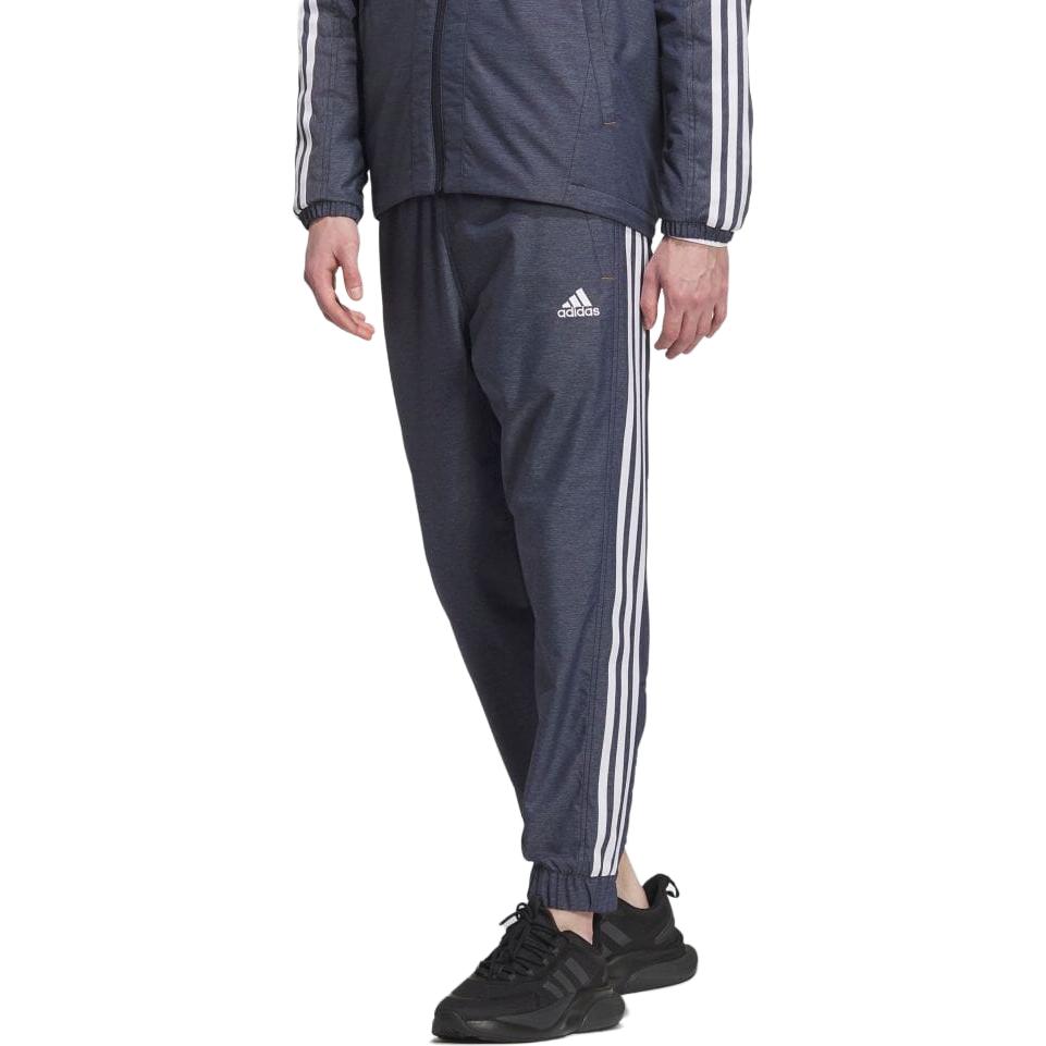 Adidas Logo Retro Sports Printed Striped Knitted Pants Men Pants Blue IK7351