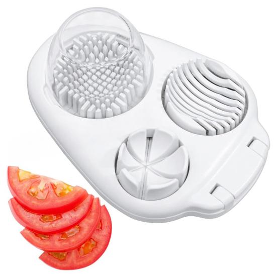 1/2Pcs Egg Cutting Tool Quick Clean Triple-Slice Mode Horizontal/Vertical Food Slicer Perfect Boiled Egg Slices Maker