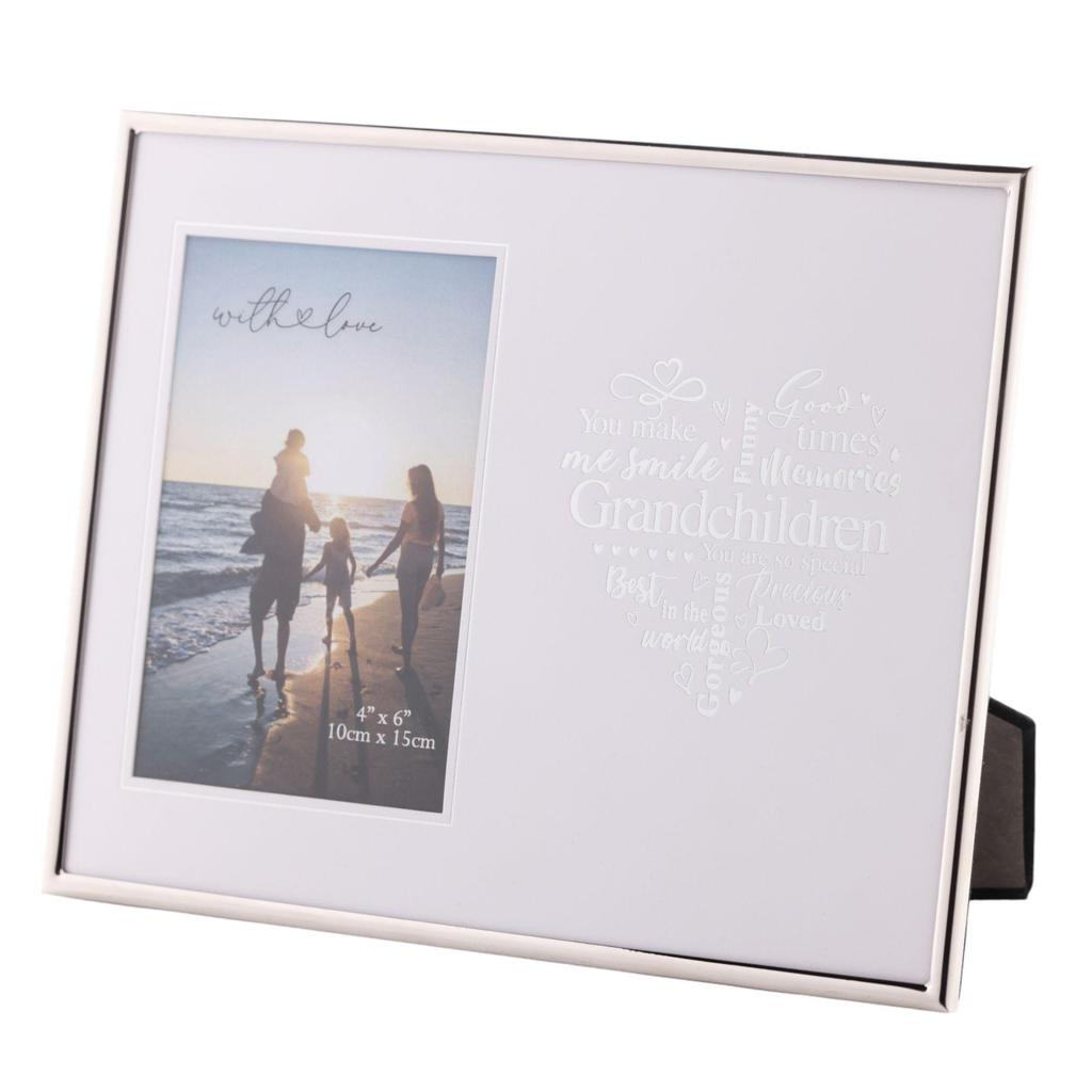 Celebrations With Love Grandchildren Heart Single Photo Frame