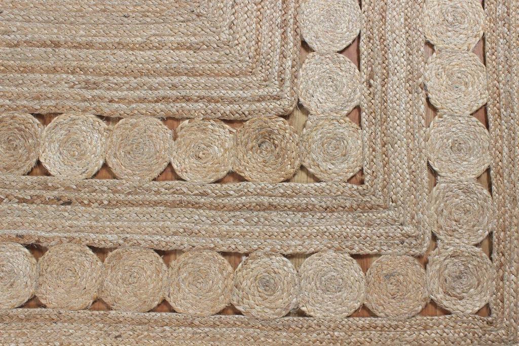 Rug Round Natural Jute Carpet Area Floor Mats Living Room Rug Indoor & Outdoor Rug
