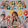 33 Pcs One Piece Birthday Decoration Anime Theme Party Decorations for Teenagers