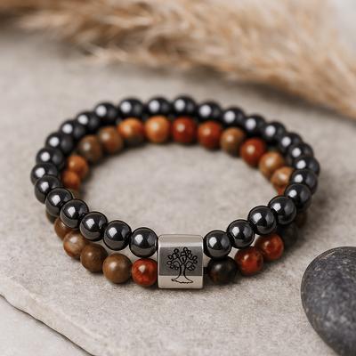 Magnetisches Armband Picasso-Jaspis Edelstein