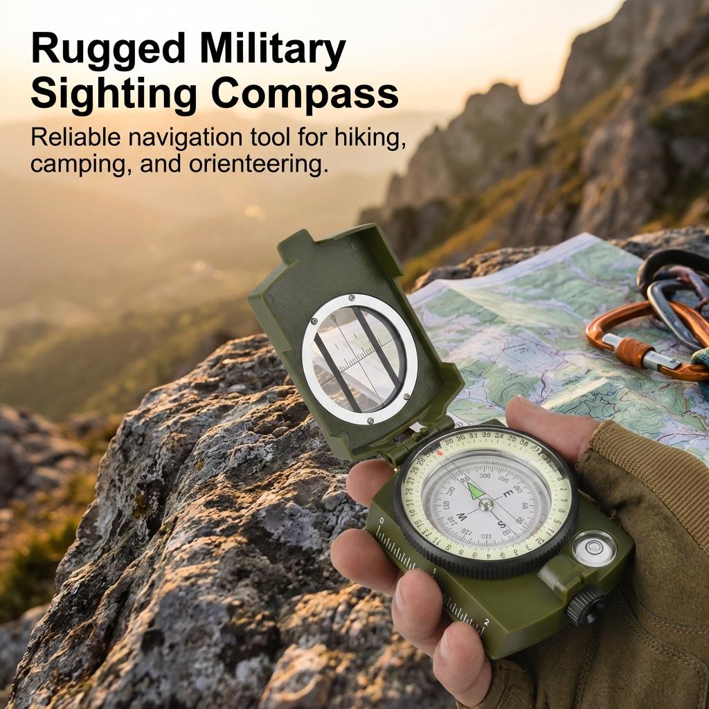 Outdoor Multifunction-Compass Engineering Plastic High-Precision Professional Camping Navigation Tool