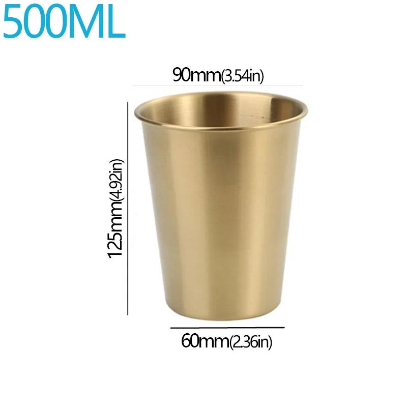 Nordic Ins Simple Metal Stainless Steel Gold Plated Brewery Cup Copper Titanium Gold High Quality Cup Steel Friends For Camping