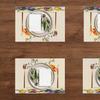 Watercolor Line Flowers Placemat Set of 4 Spring Summer Floral Placemats Seasonal Table Mats for Indoor Outdoor Home Kitchen Dining Decor Party Farmho