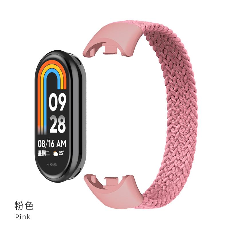 Geflochtenes Solo-Loop für Xiaomi Mi Band 10 9 8 Armband Zubehör Elastische Nylon-Uhrenarmbänder Ersatz correa bracelet Miband 8 NFC