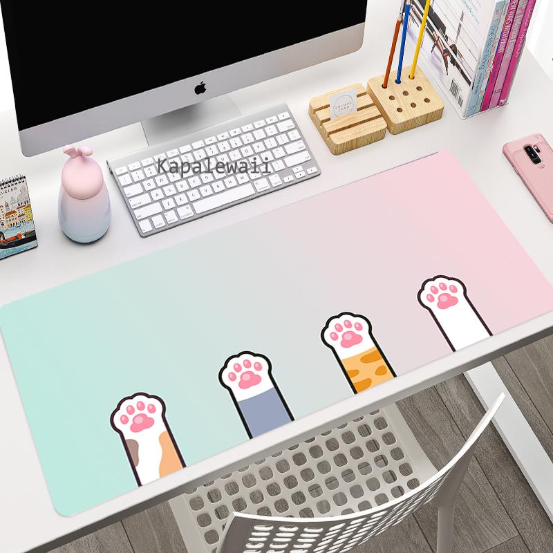 Anime Cute Pink Pad Mouse HD Print Computer Gamer Locking Edge Mousepad XXL Kawaii Keyboard PC Mice Cat Pew Mats Pad For Csgo