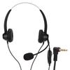 H360D‑3.5‑MV Binauraler Kundenservice-Headset Schwarz Verstellbares Telefon-Headset für 3,5-mm-Kopfhöreranschluss