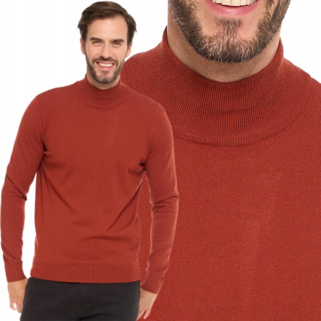 Men's Sweater Elegant Classic Turtleneck Fashionable Long Sleeve MORAJ S beige