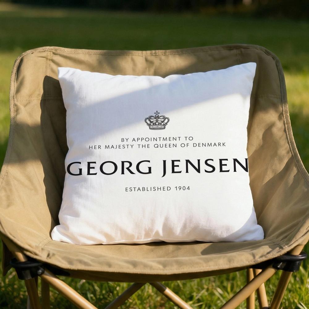 Georg Jensen Silver Jewelly Cushion Cover Soft Reversible Durable Pillow Cover MultiScene Use for Home Car Daily Comfort