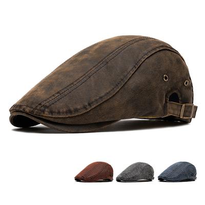 Herbst Winter Forward Cap Herren British Vintage Cap Künstler Cap Damen Baskenmütze