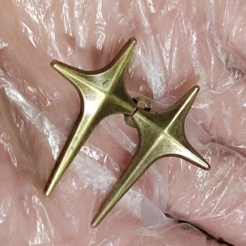 Trendy Cross Star Waist Buckle Adjustable Detachable Pants Clips Waist Tightener Nail-Free Metal Button Snaps For Jeans Decor