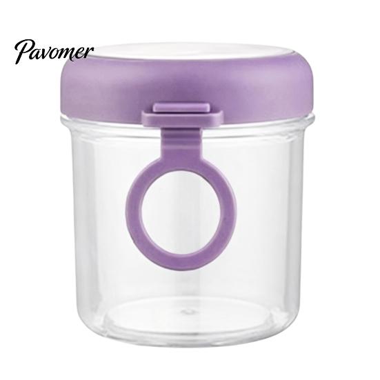 Kitchen Storage Jar with Lid Overnight Oats Glass Container, Portable Hanging Loop, Wide Mouth Calcium-sodium Leakproof Food Jar, for Snacks 500ML