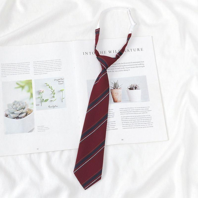 Childrens Adults Tie With Striped Linen Material For Casual School Wear